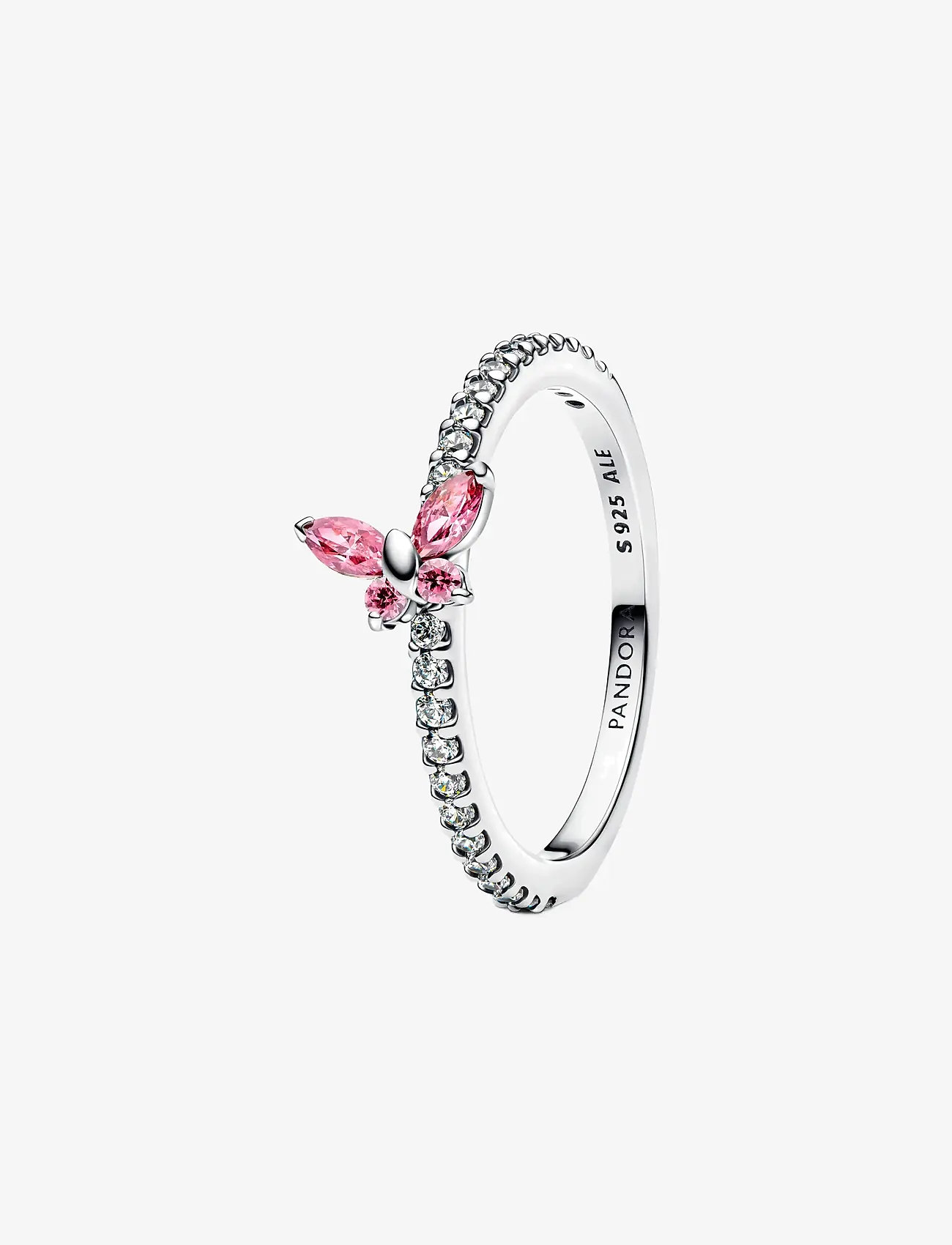 Pandora - Butterfly sterling silver ring with fancy pink and clear cubic zirconia - ringar - pink - 1