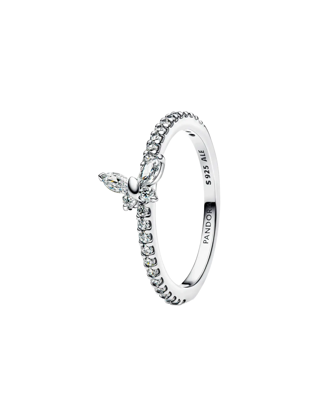 Pandora Butterfly sterling silver ring with clear cubic zirconia - Festtøj - CLEAR / undefined