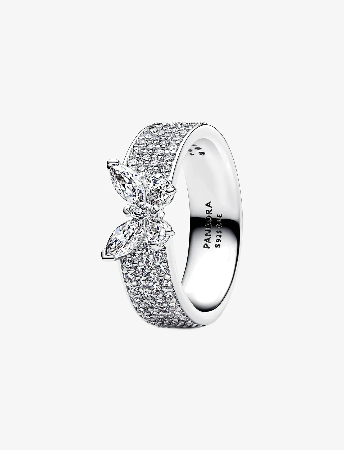 Pandora - Butterfly sterling silver ring with clear cubic zirconia - sõrmused - clear - 1