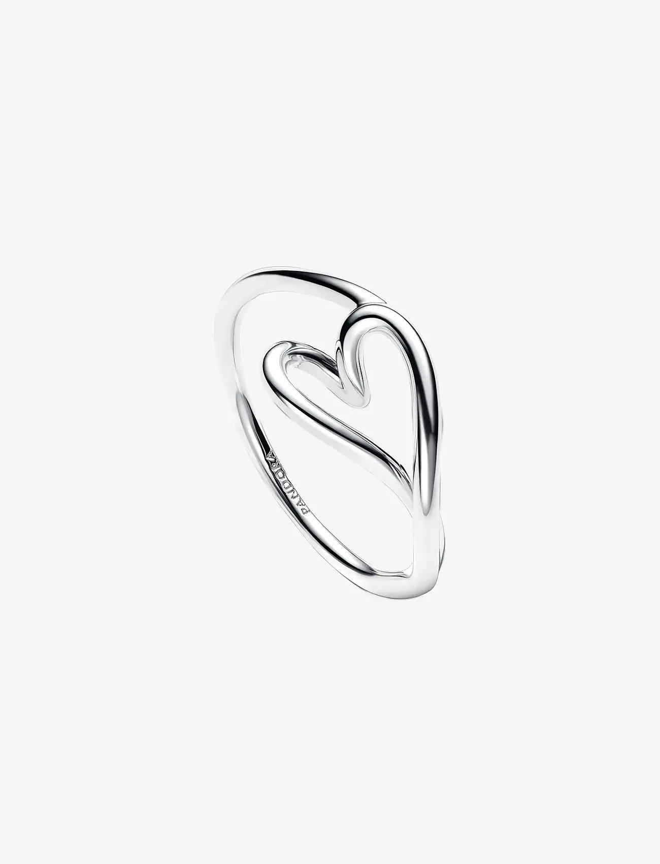 Pandora - Organically Shaped Heart Small Ring - ringar - no color - 1