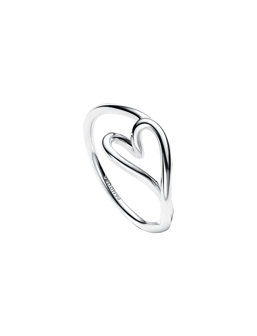 Pandora - Organically Shaped Heart Small Ring - ringe - no color - 1