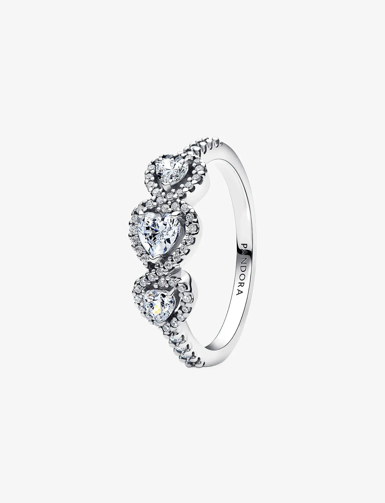 Pandora - Halo Heart Trilogy Ring - ringe - clear - 1