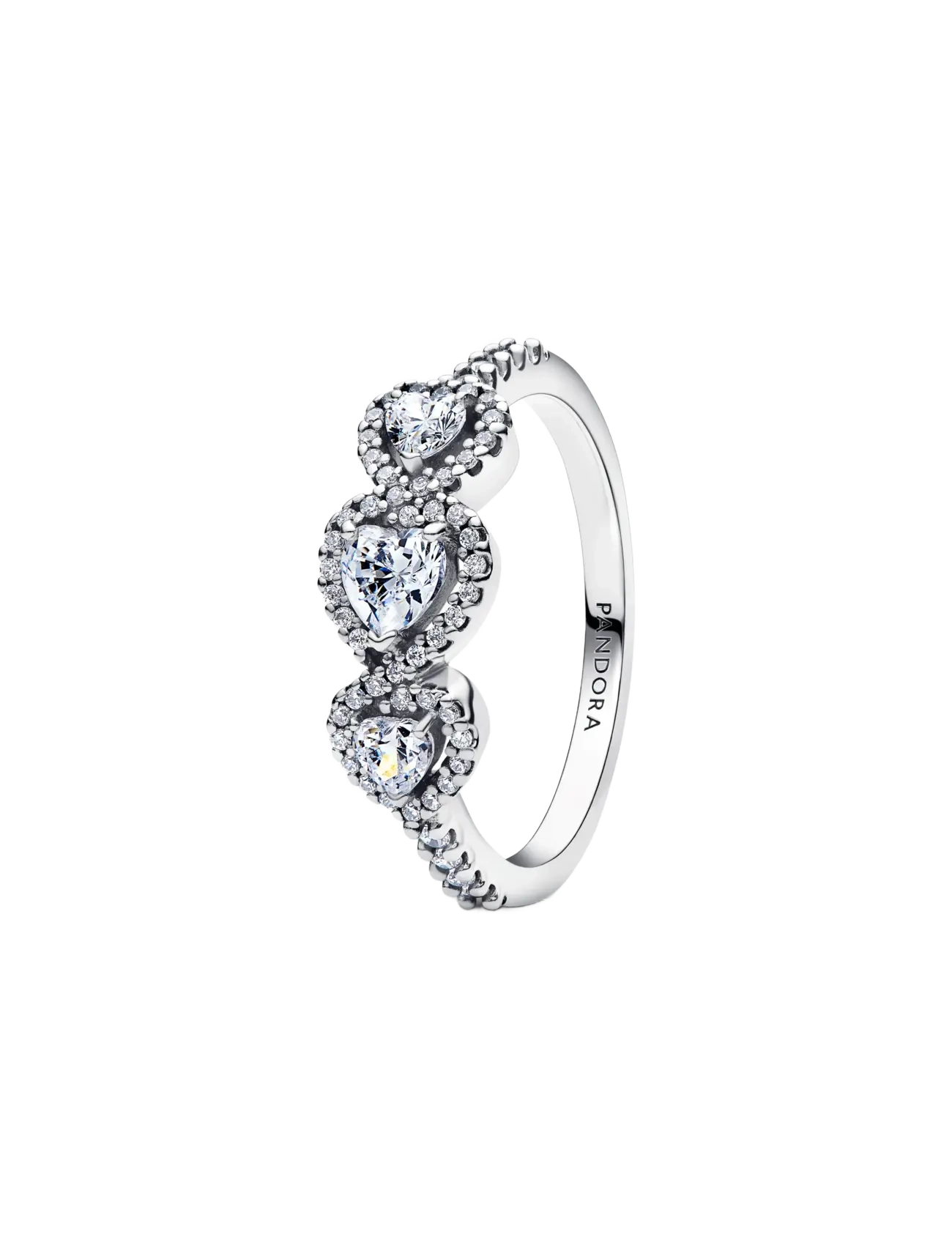 Pandora - Halo Heart Trilogy Ring - ringe - clear - 1