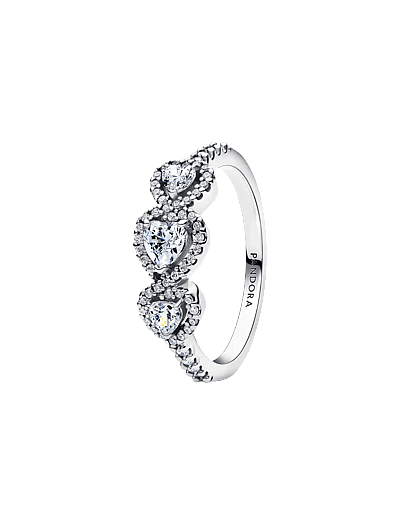 Pandora Halo Heart Trilogy Ring - Jewellery - CLEAR / undefined