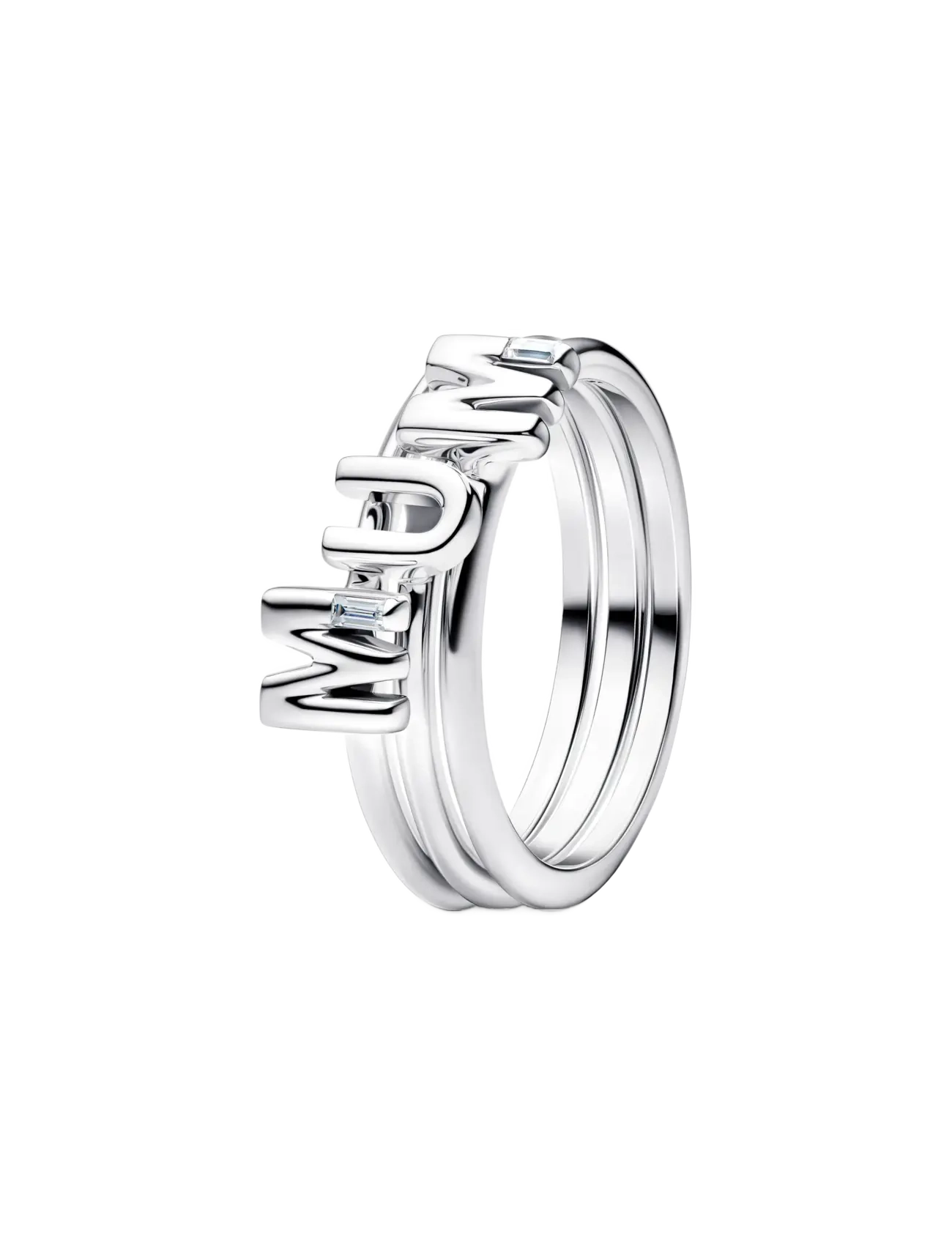 Pandora MUM Letters Splittable Ring - Festtøj - CLEAR / undefined