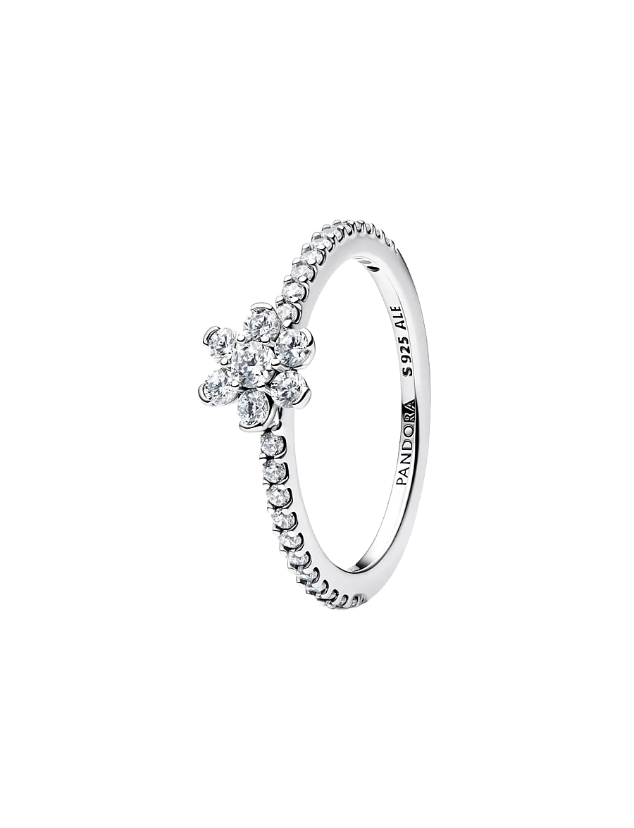 Pandora - Sparkling Flower Ring - ringe - clear - 1