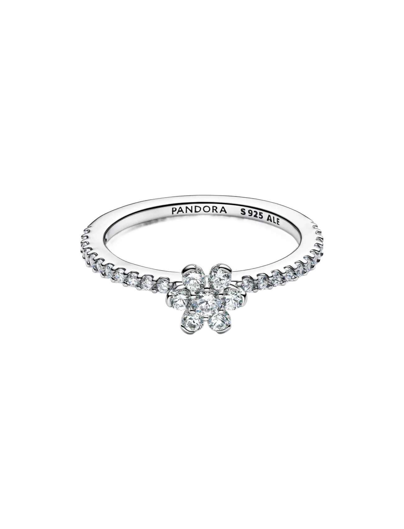 Pandora - Sparkling Flower Ring - ringar - clear - 2