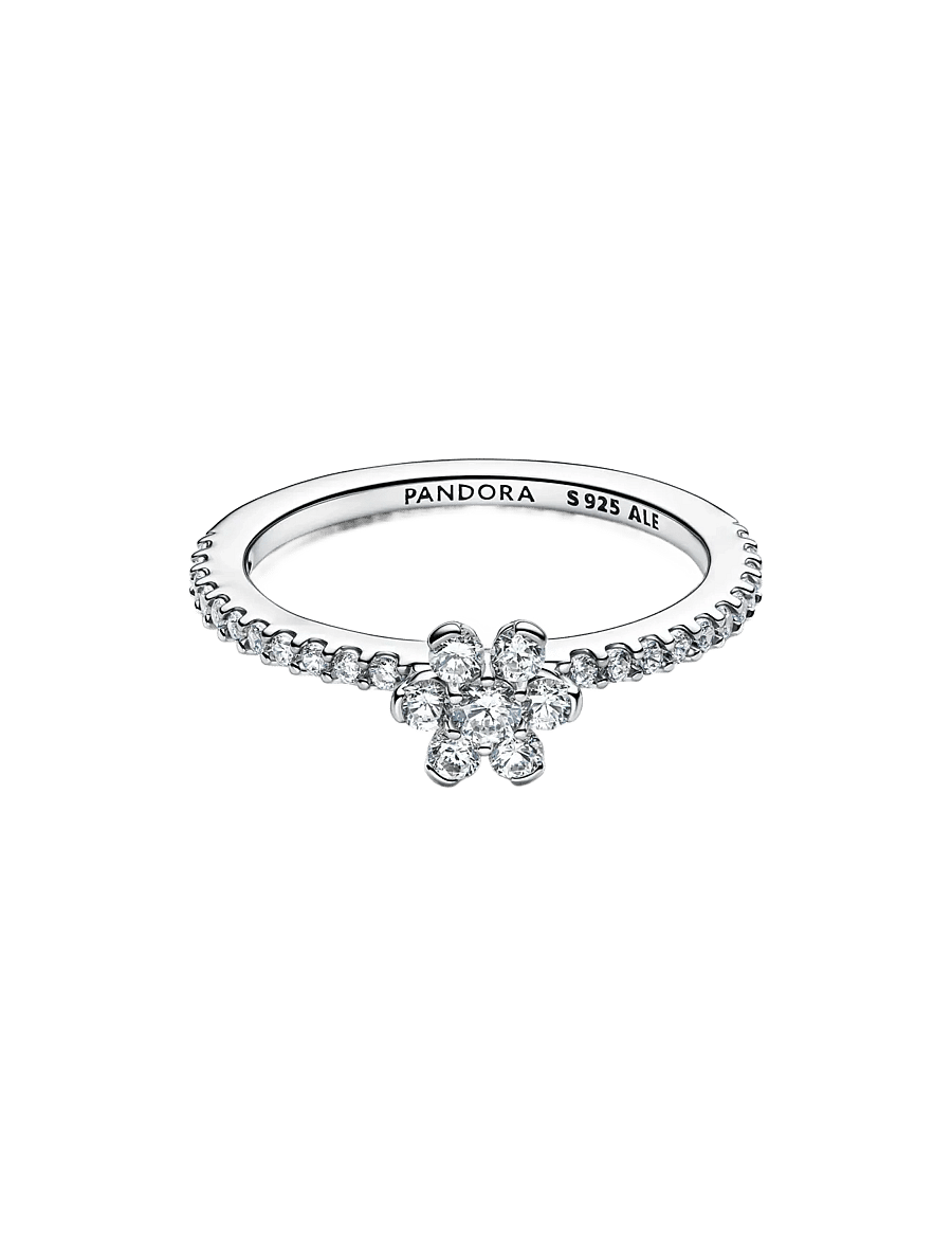 Pandora - Sparkling Flower Ring - ringe - clear - 2