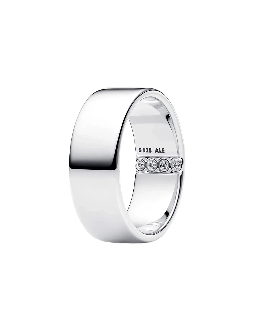 Pandora - Engravable Wide Band Ring - rings - clear - 1