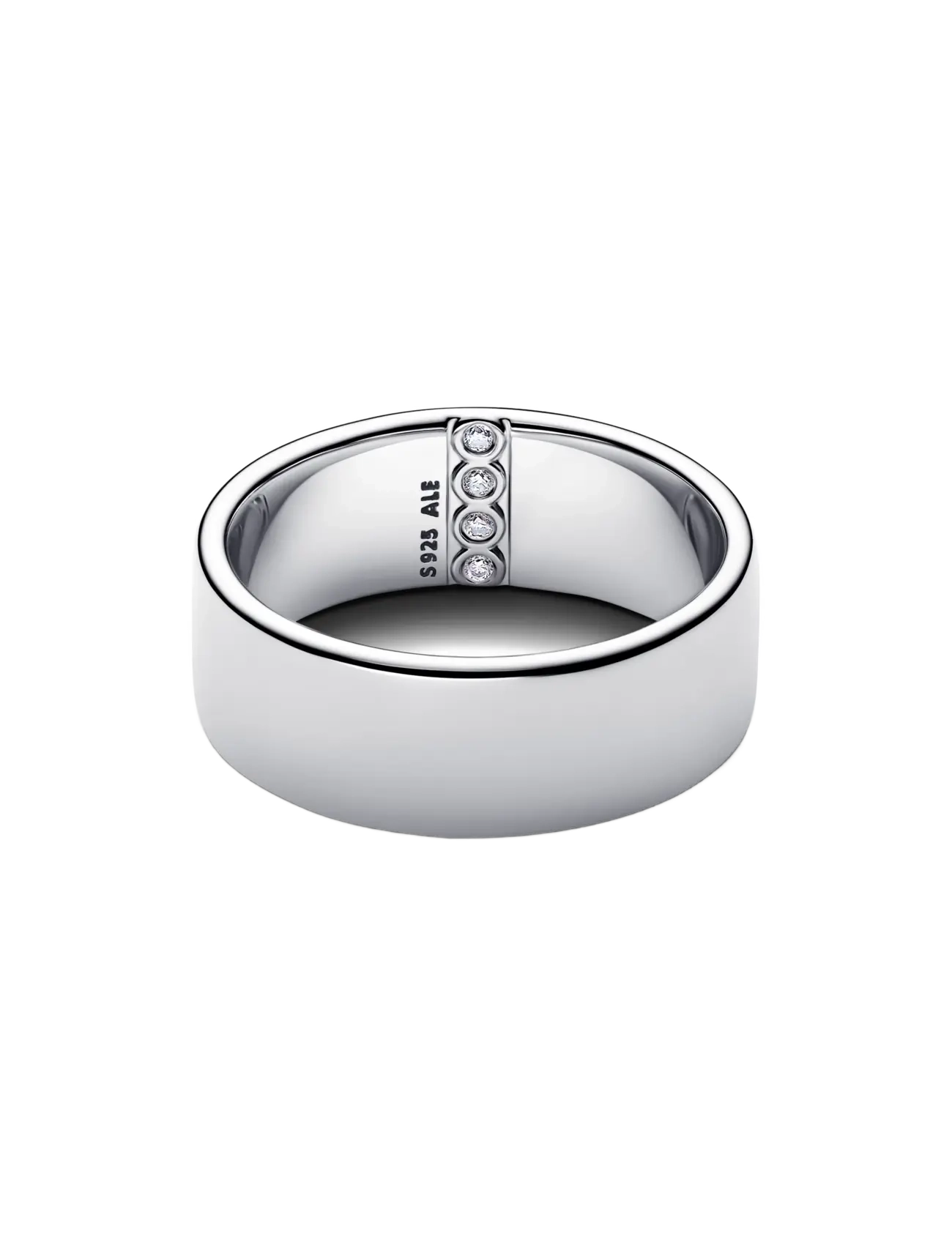 Pandora - Engravable Wide Band Ring - ringar - clear - 2