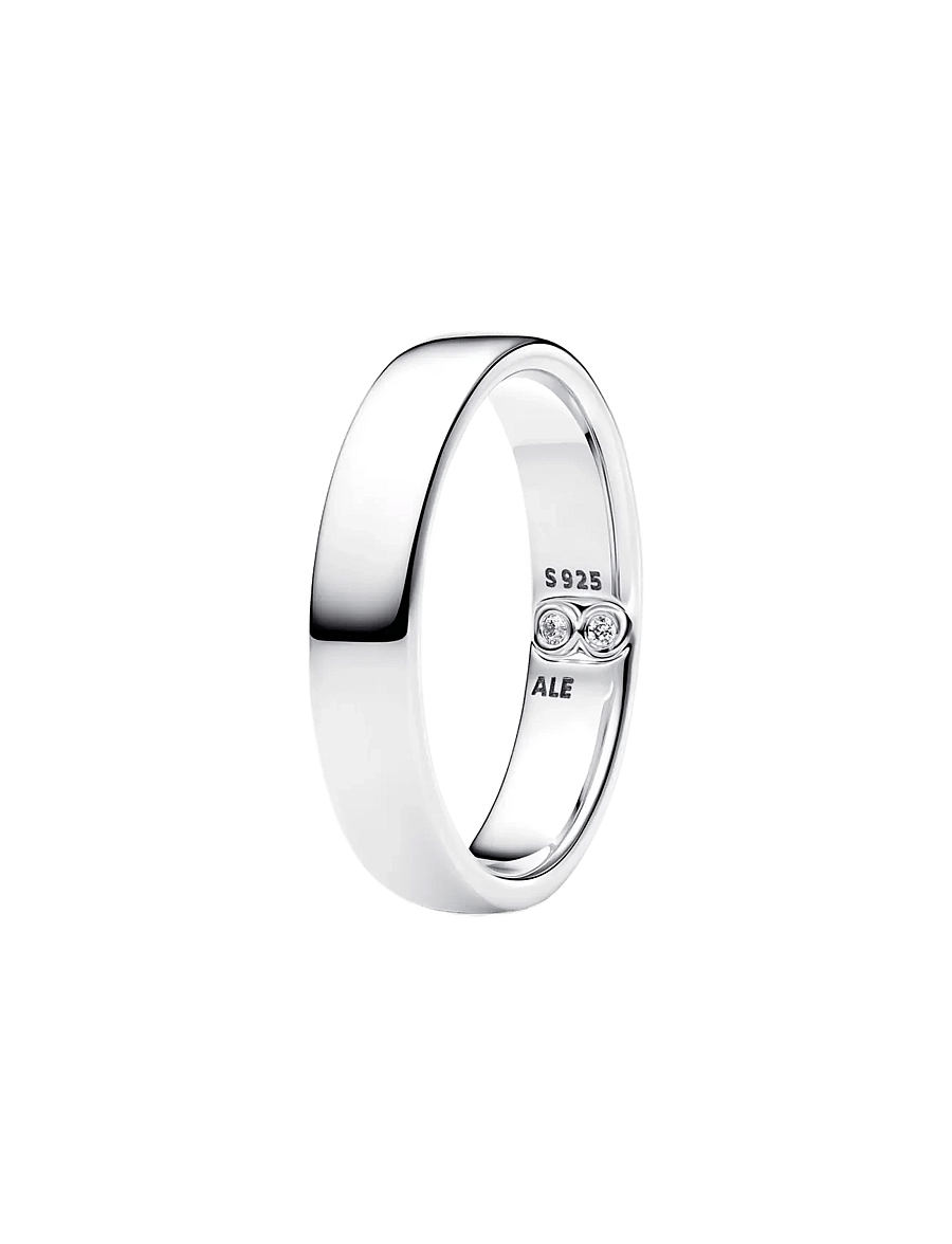 Pandora - Engravable Classic Band Ring - ringe - clear - 1