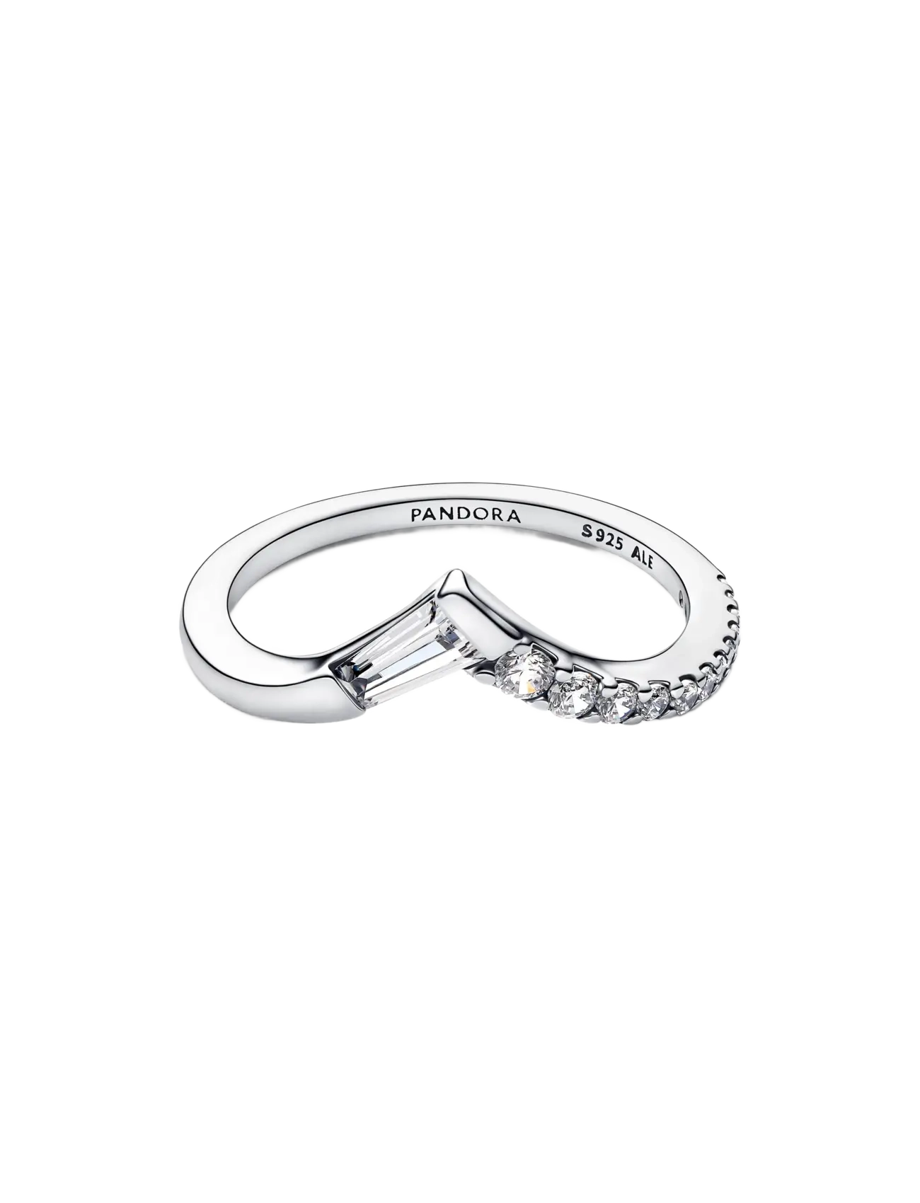 Pandora - Tiara Baguette Pavé Band Ring - clear - 2