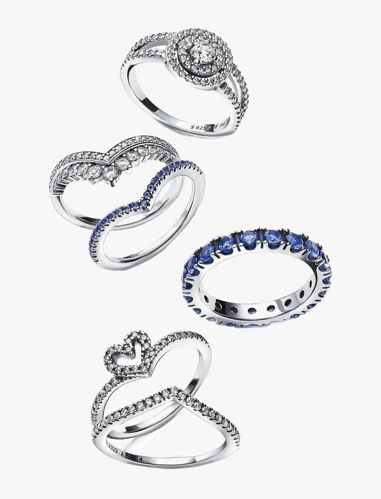 Pandora - Wishbone silver ring with clear cubic zirconia - ringe - clear - 2