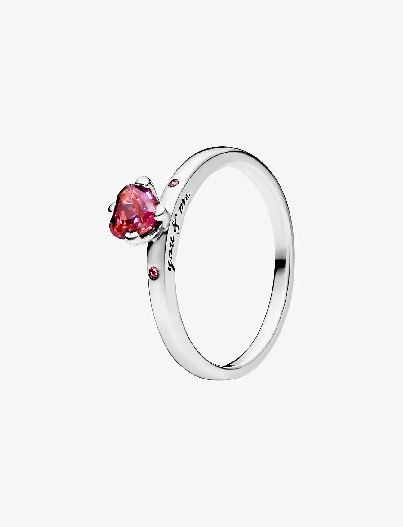 Pandora - Heart silver ring with red, fancy pink and fancy fuchsia pink cubic zirconia - ringar - red - 1