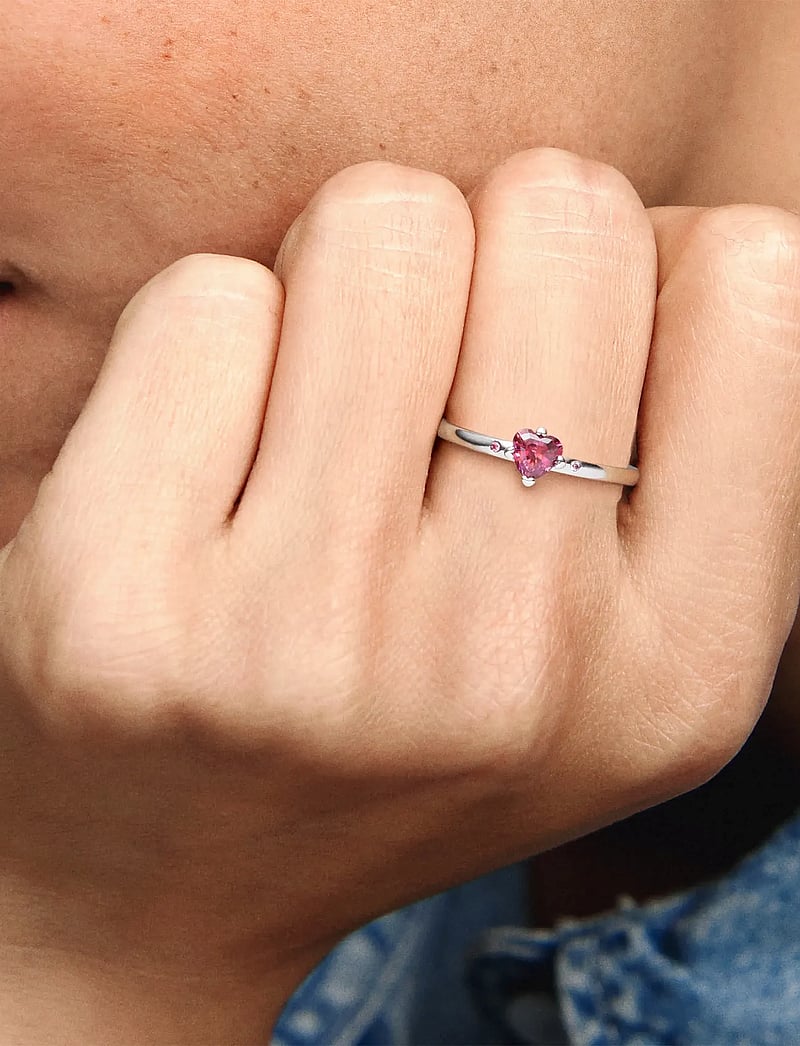 Pandora - Heart silver ring with red, fancy pink and fancy fuchsia pink cubic zirconia - ringar - red - 2