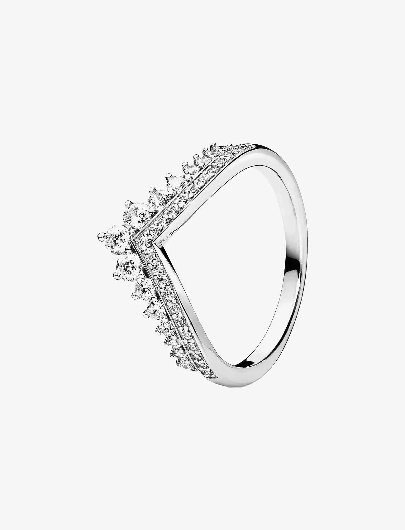 Pandora - Tiara wishbone silver ring with clear cubic zirconia - ringe - clear - 1
