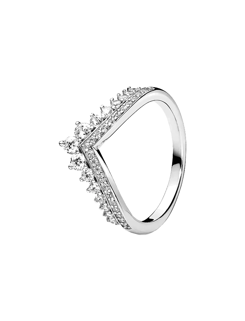 Pandora - Tiara wishbone silver ring with clear cubic zirconia - ringe - clear - 1