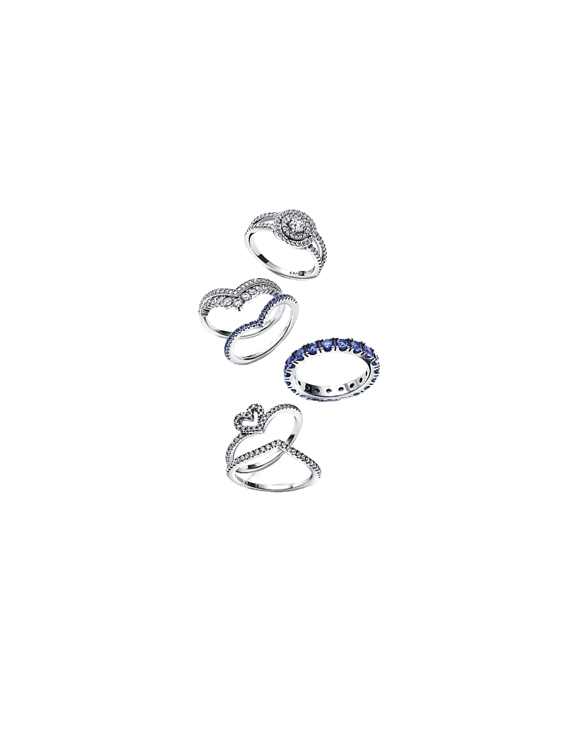 Pandora - Tiara wishbone silver ring with clear cubic zirconia - ringe - clear - 2