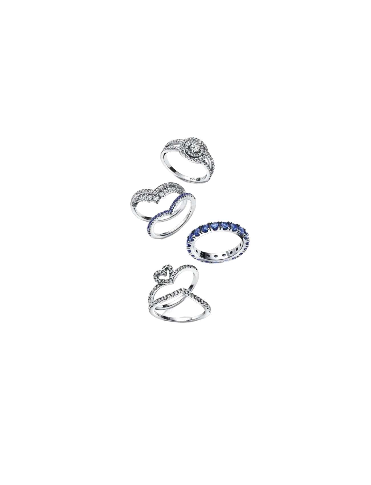 Pandora - Tiara wishbone silver ring with clear cubic zirconia - hringir - clear - 2