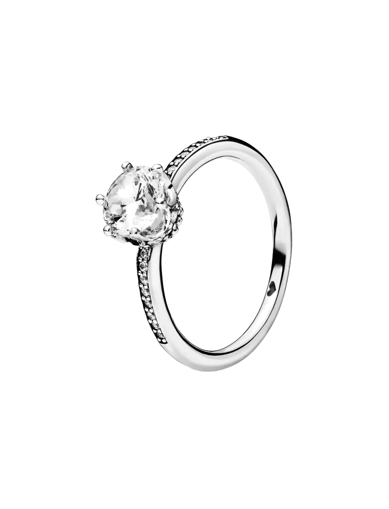 Pandora Crown sterling silver ring with clear cubic zirconia - Festtøj - CLEAR / undefined