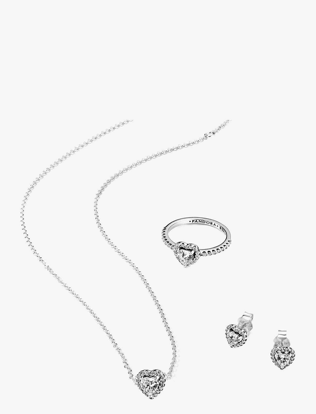 Pandora - Heart sterling silver ring with clear cubic zirconia - ringar - clear - 2