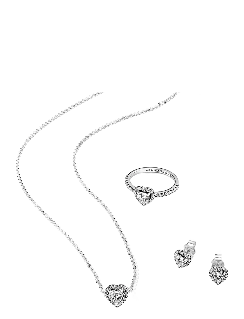 Pandora - Heart sterling silver ring with clear cubic zirconia - sõrmused - clear - 2