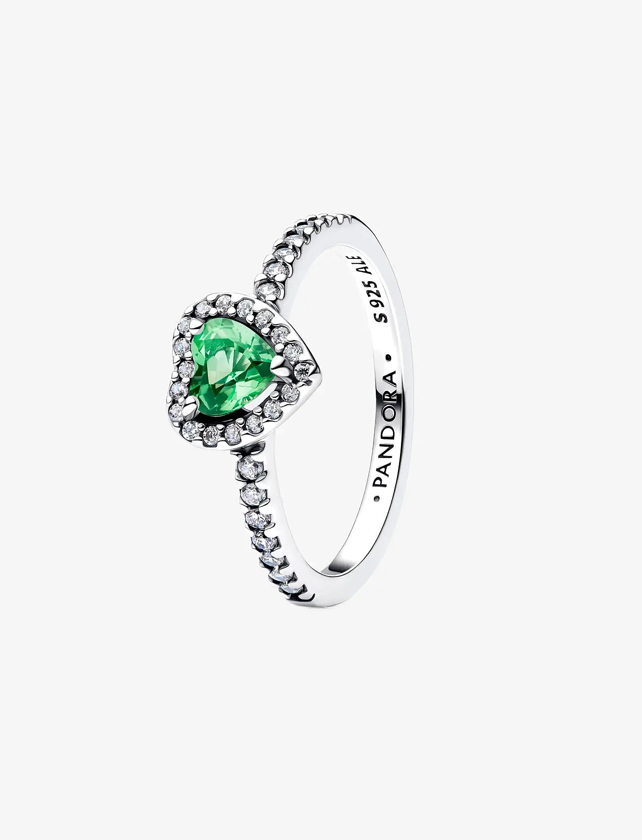 Pandora - Elevated Mint Green Heart Ring - ringe - light green - 1