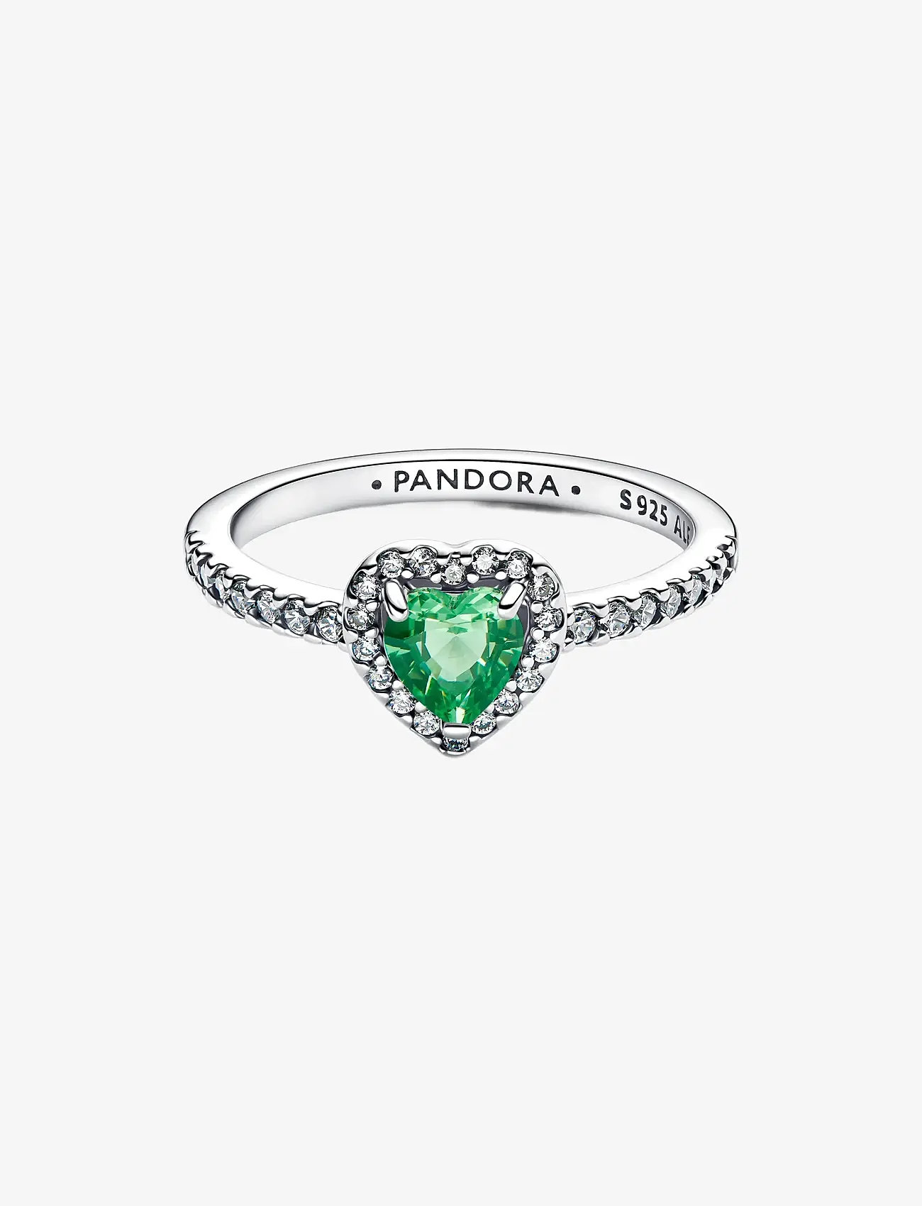 Pandora - Elevated Mint Green Heart Ring - ringe - light green - 2