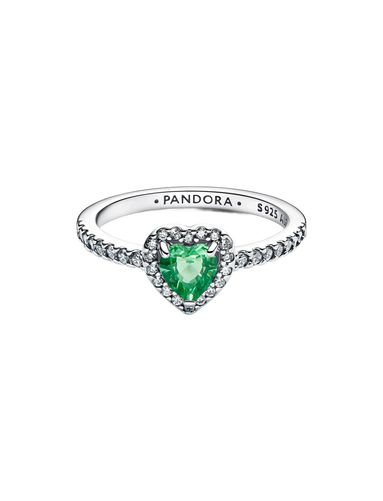 Pandora - Elevated Mint Green Heart Ring - ringe - light green - 2