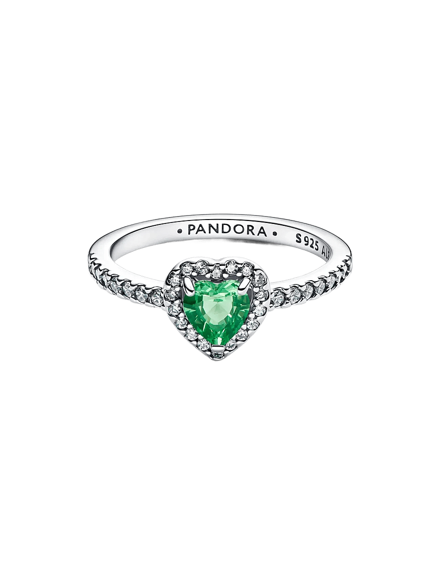 Pandora - Elevated Mint Green Heart Ring - ringe - light green - 2