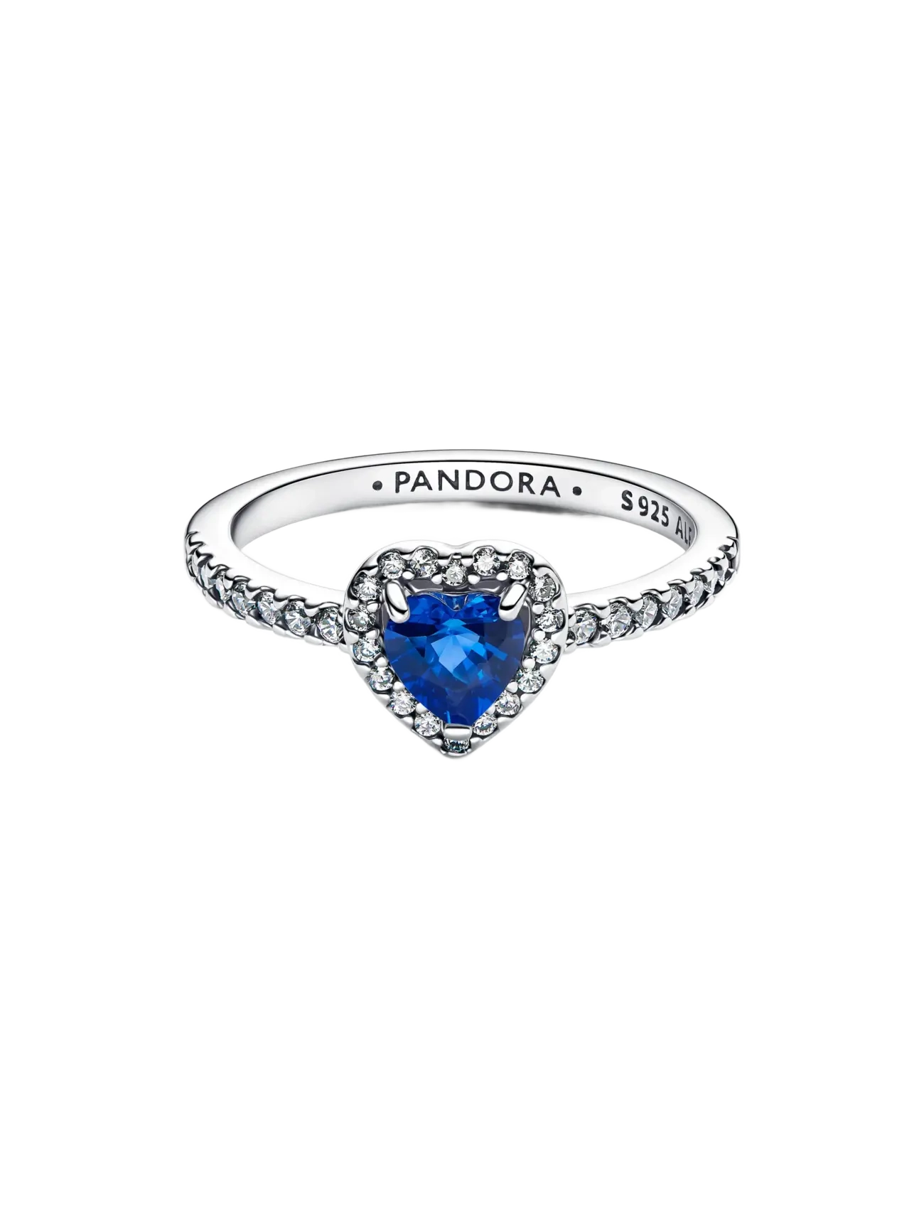Pandora - Elevated Princess Blue Heart Ring - ringe - blue - 2