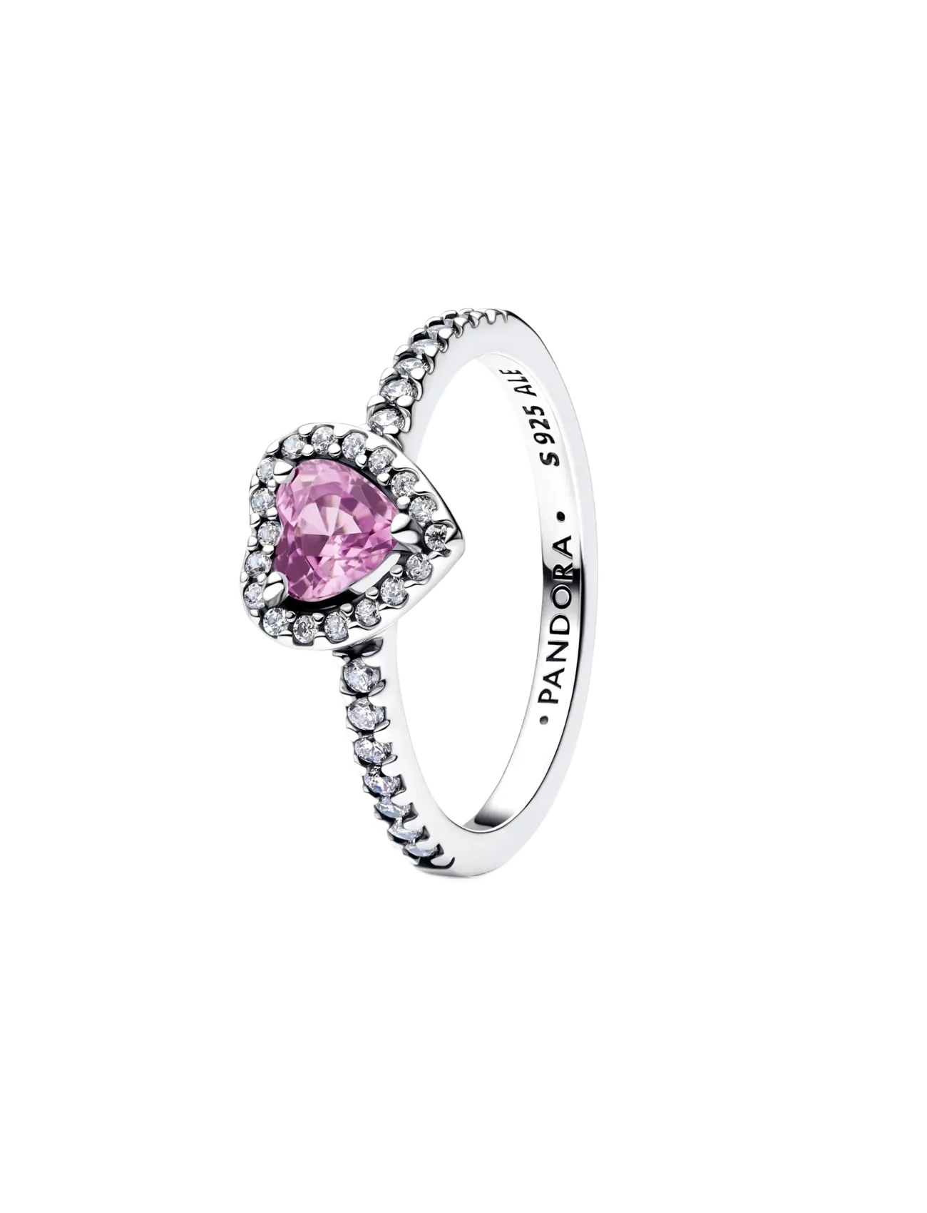 Pandora Elevated Light Purple Heart Ring - Basics - PURPLE / silver