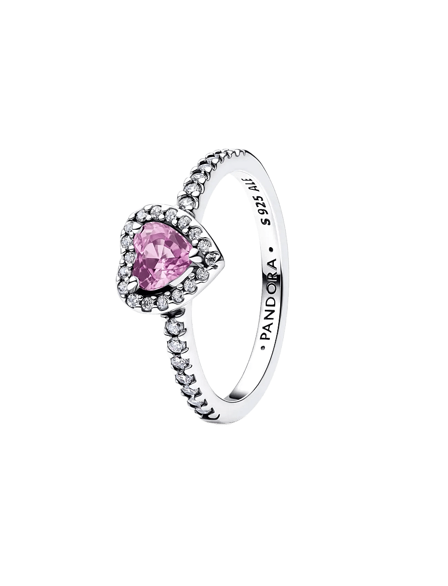 Pandora - Elevated Light Purple Heart Ring - ringe - purple - 1