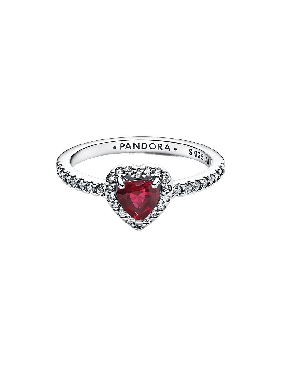 Pandora - Elevated Fuchsia Rose Heart Ring - ringe - light red - 2