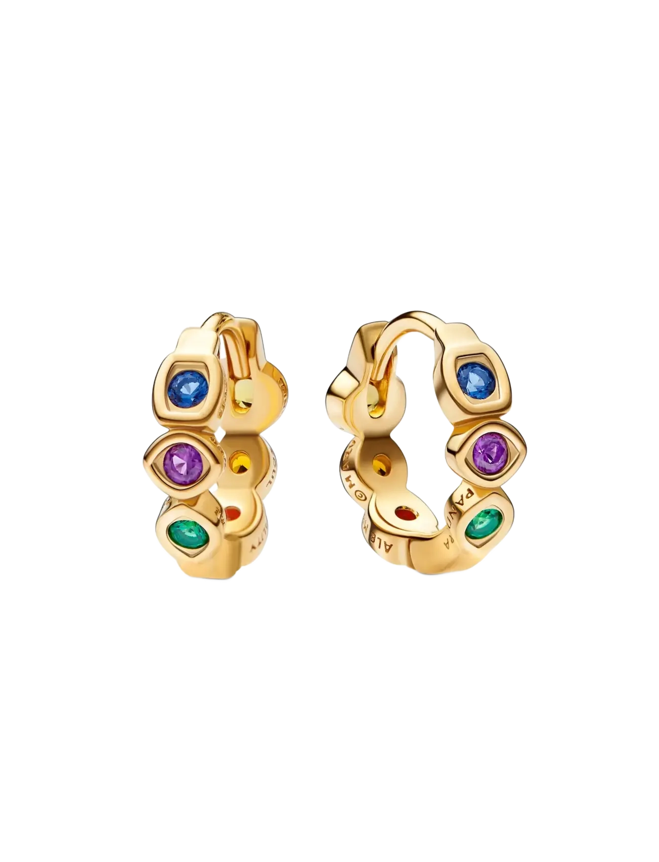 Pandora Marvel infinity 14k gold-plated hoops - Accessories - MULTICOLOR / gold