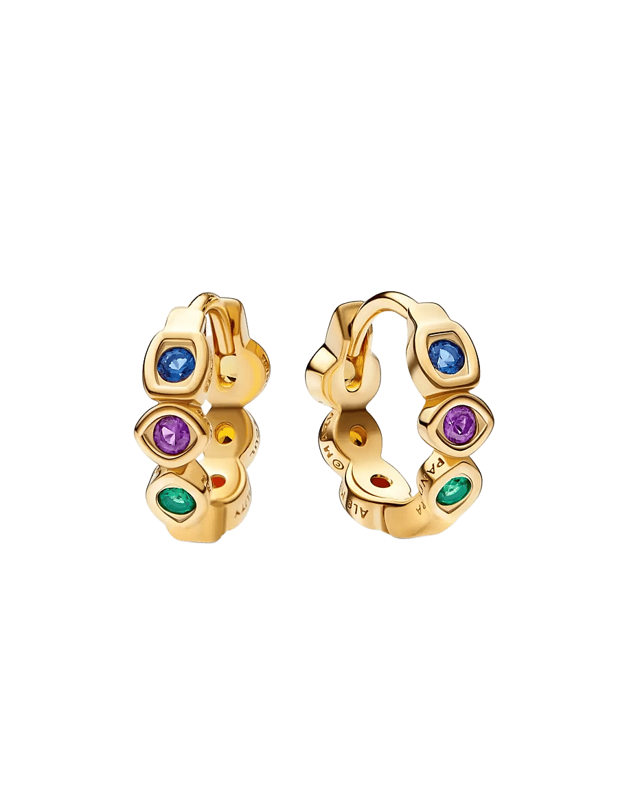 Pandora - Marvel infinity 14k gold-plated hoops - multicolor - 1