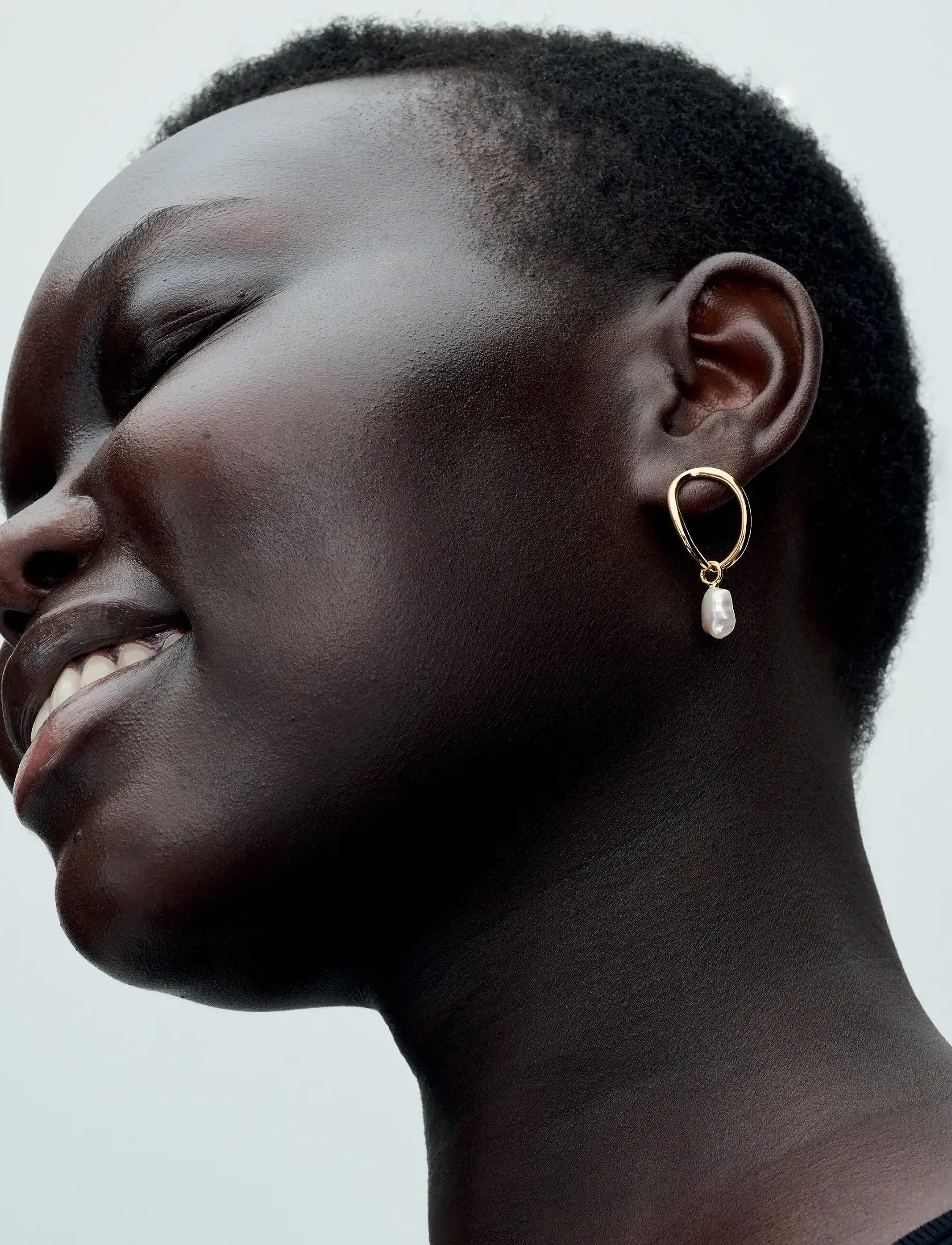 Pandora 14K Gold-Plated Drop Earrings With Baroque White Treated Freshwater Cultured Pearl, Kvinder, Barok Perle Dråbeøreringe, Guld, Str: ONE SIZE