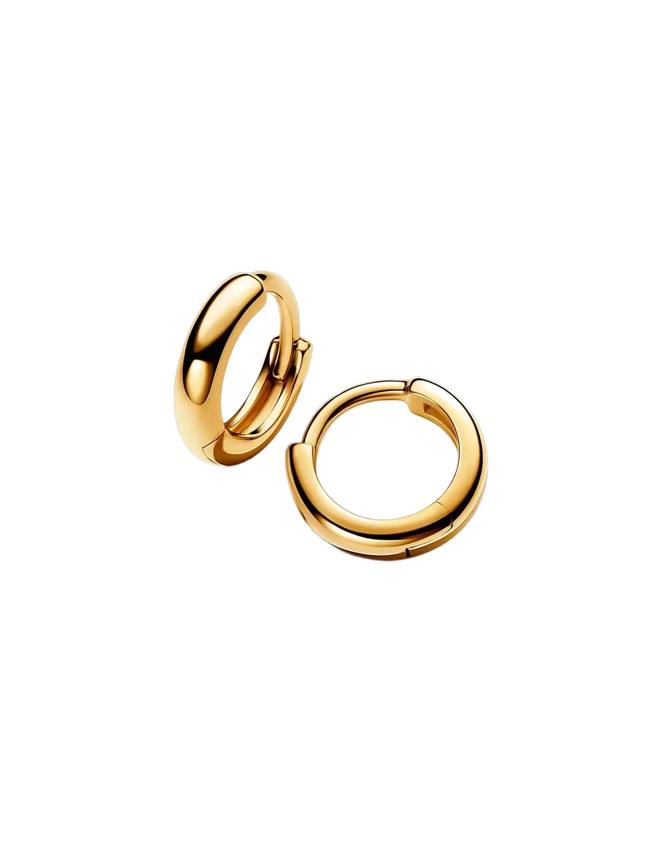 Pandora 14k Gold-plated huggie hoop earrings - Pandora - NO COLOR / undefined