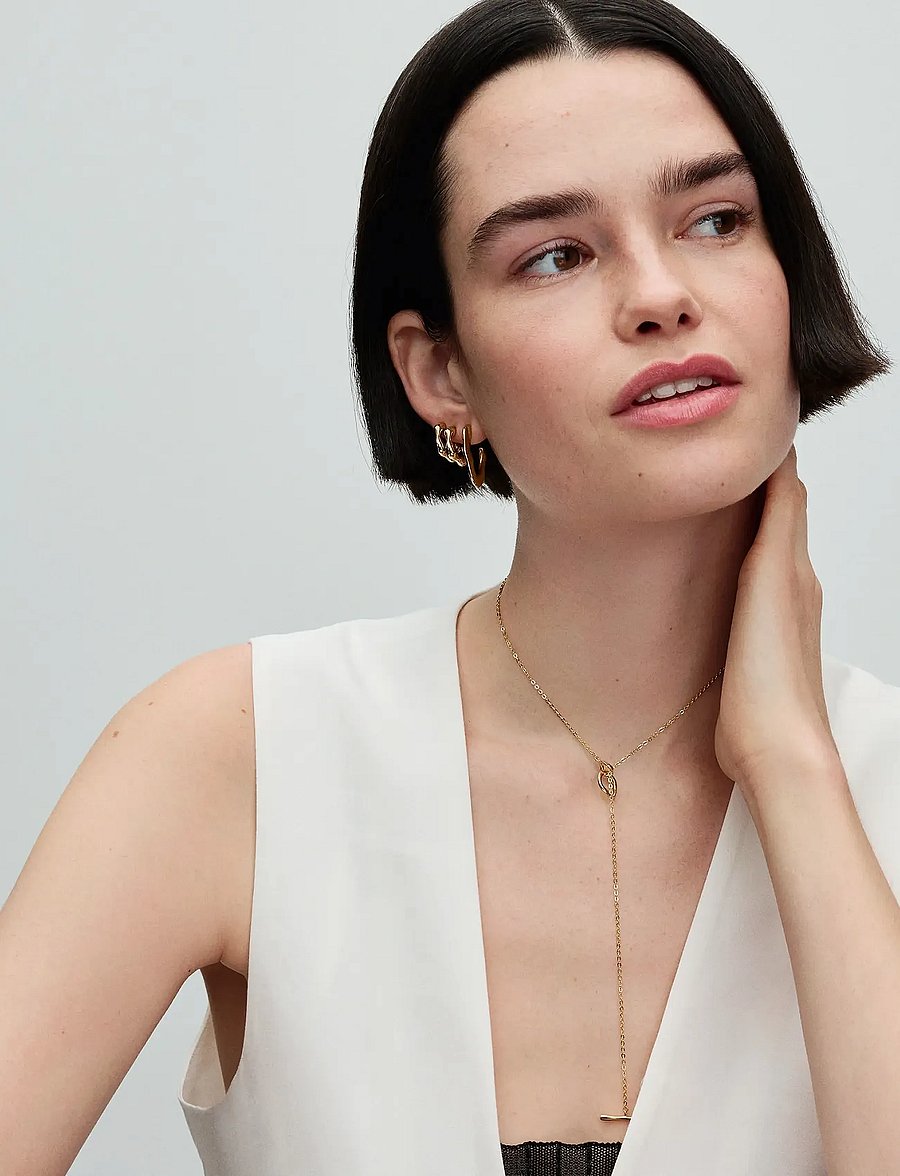 Pandora - 14k Gold-plated hoop earrings - kreolen - no color - 0