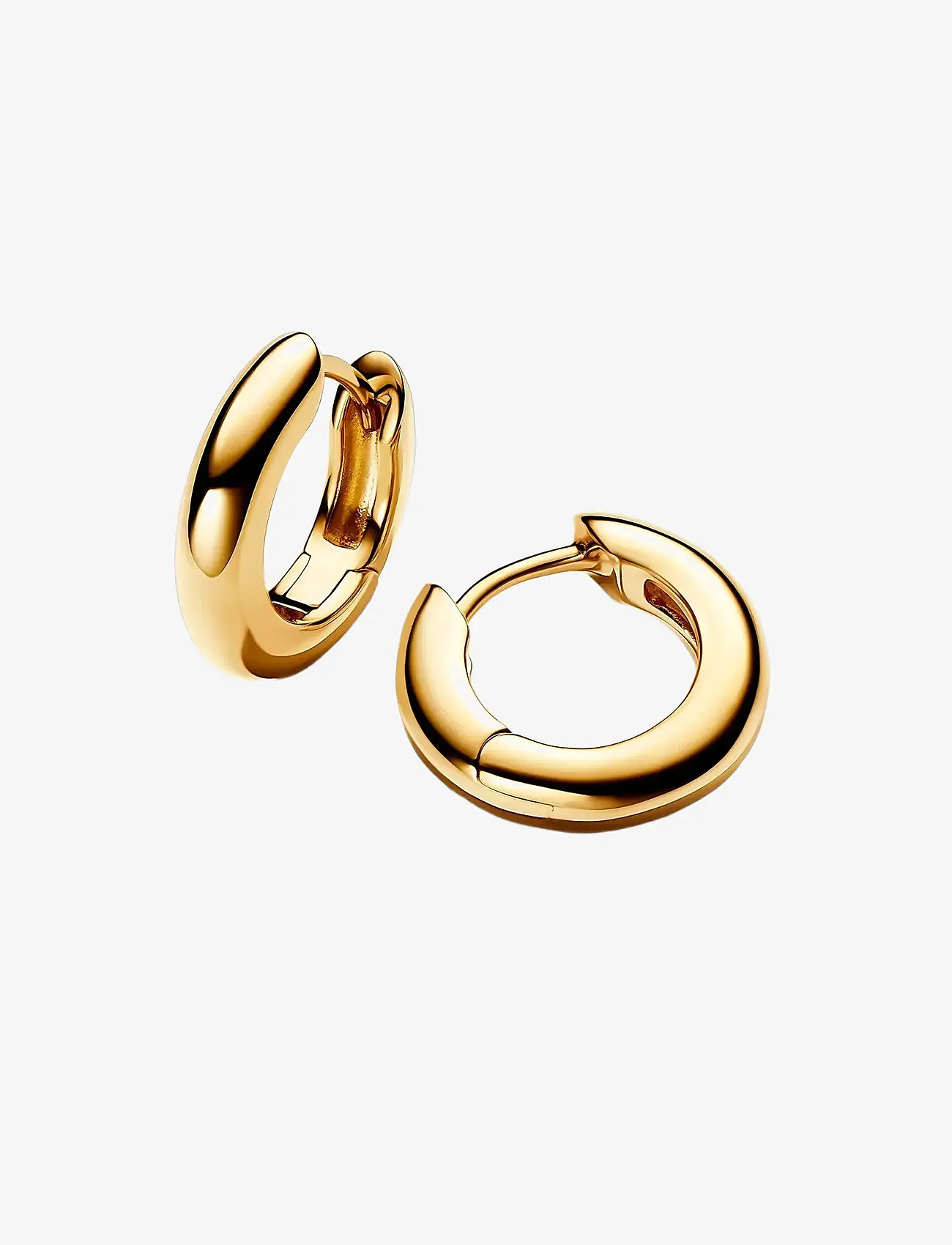 Pandora - 14k Gold-plated hoop earrings - hoops - no color - 1