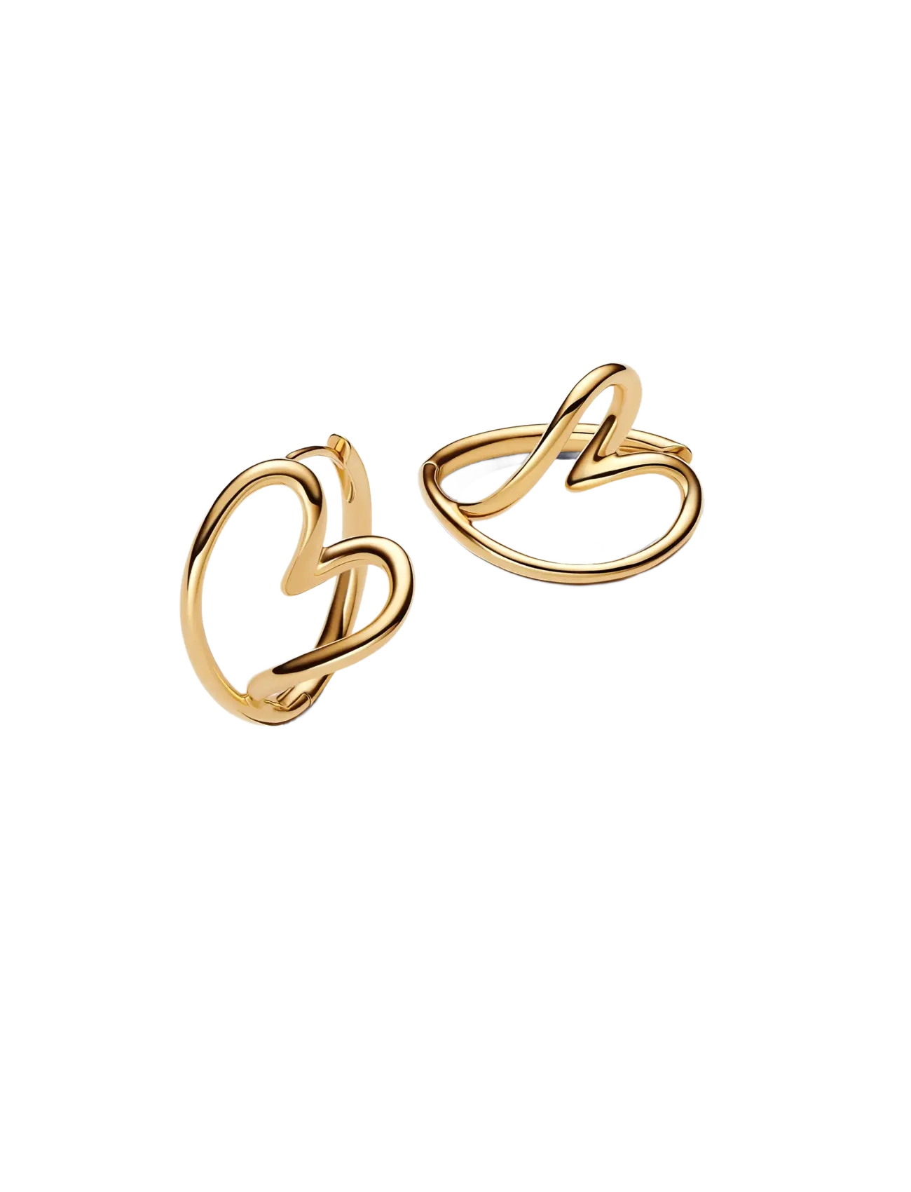 Pandora Heart 14k gold-plated hoop earrings - Pandora - NO COLOR / undefined