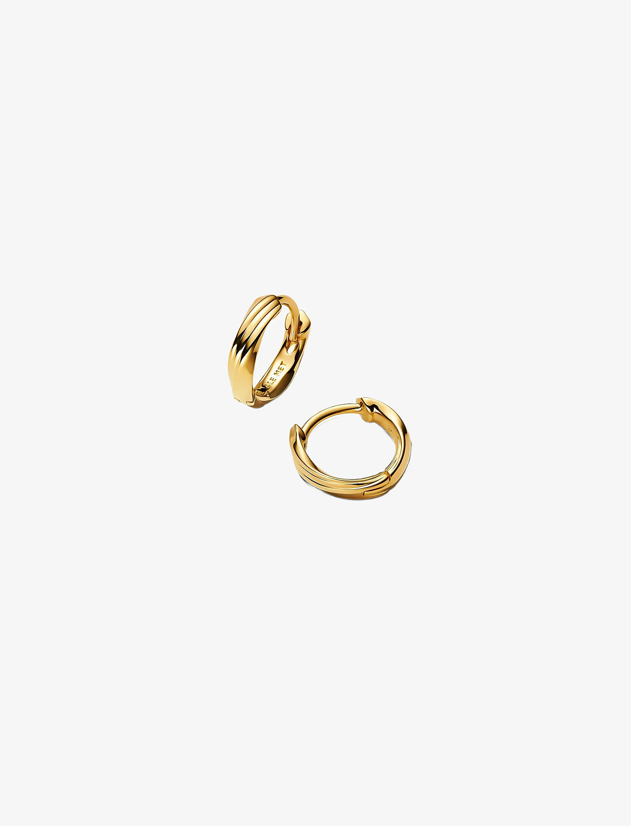 Pandora - Twisted 14k gold-plated huggie earrings - hopen - no color - 1