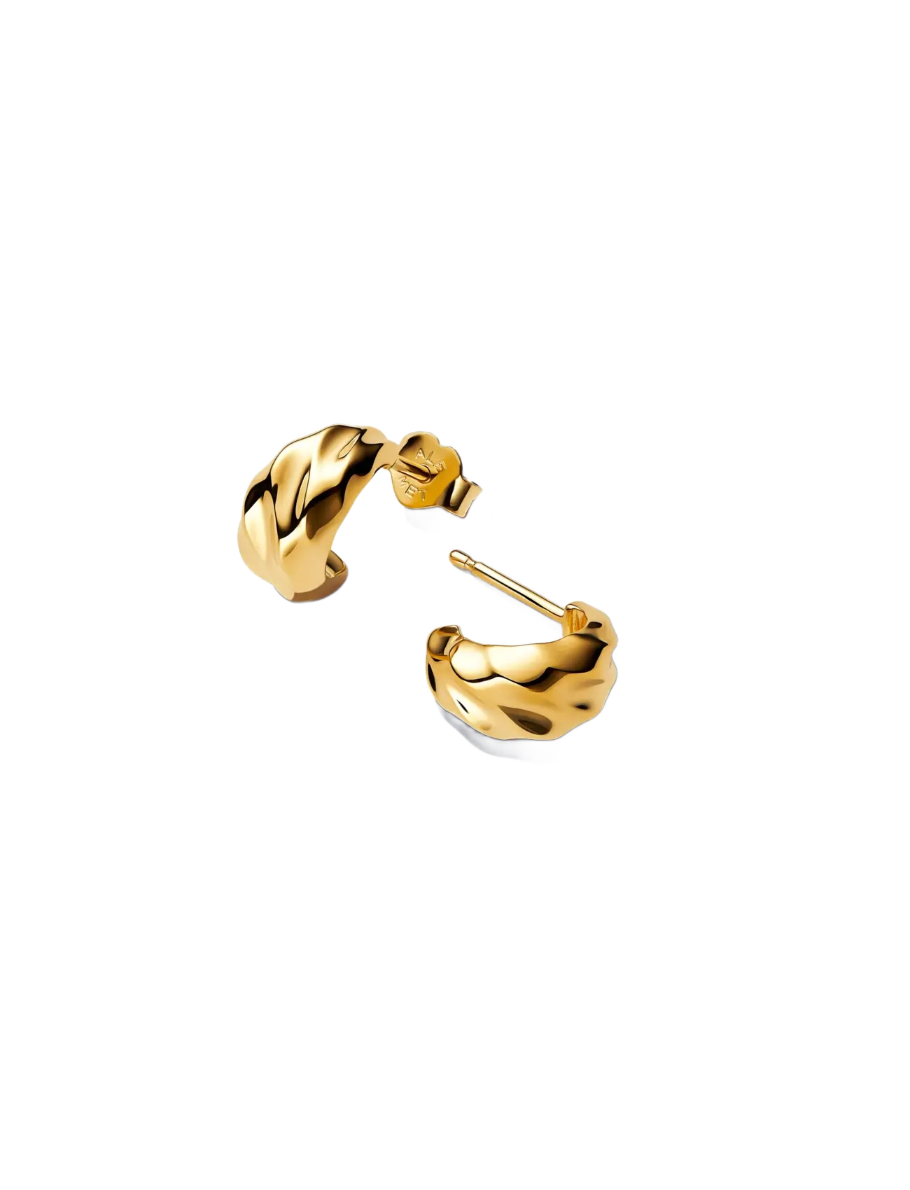 Pandora Rippled 14k gold-plated hoop earrings - Mode trends - NO COLOR / undefined