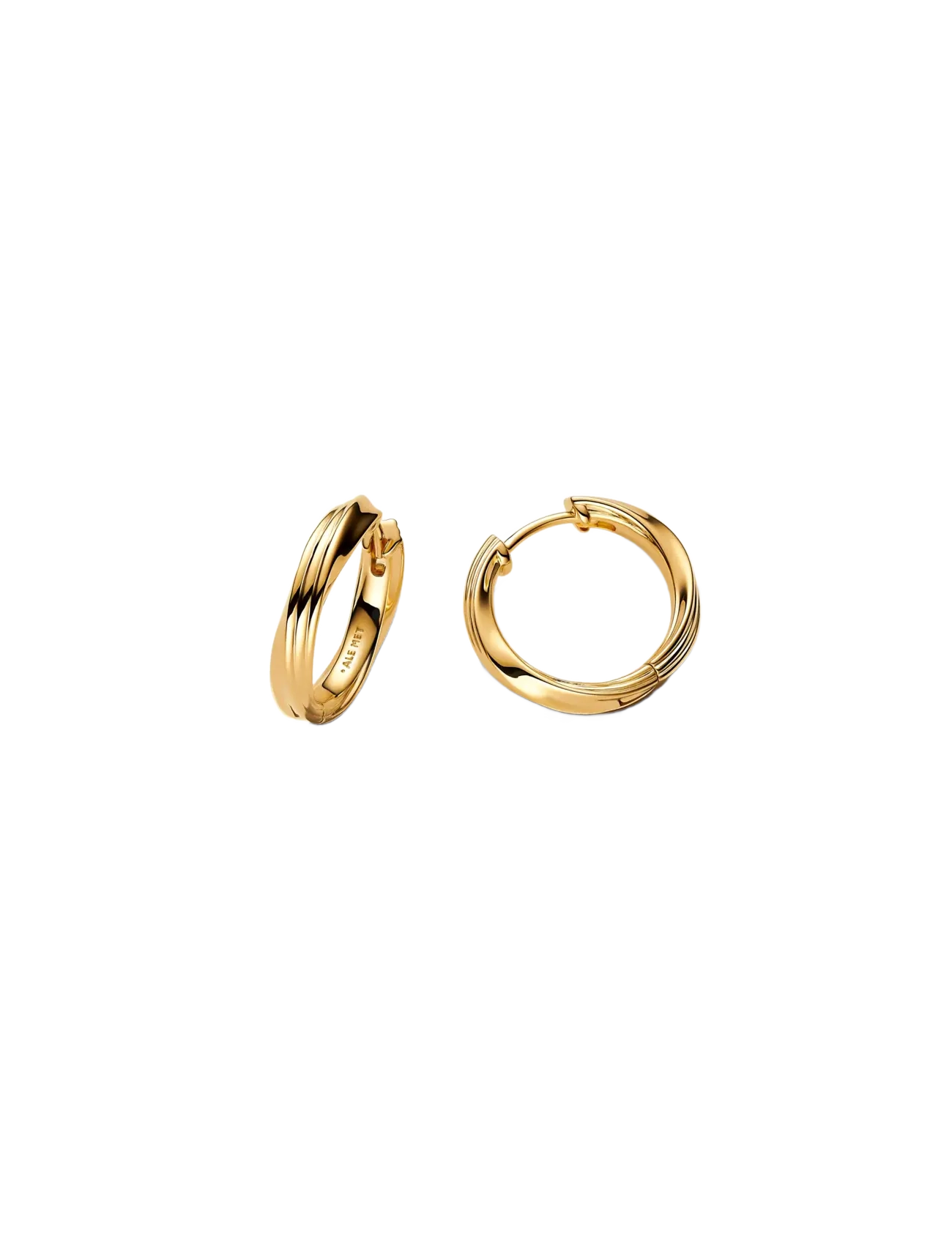 Pandora Twisted 14k gold-plated hoop earrings - Pandora - NO COLOR / undefined