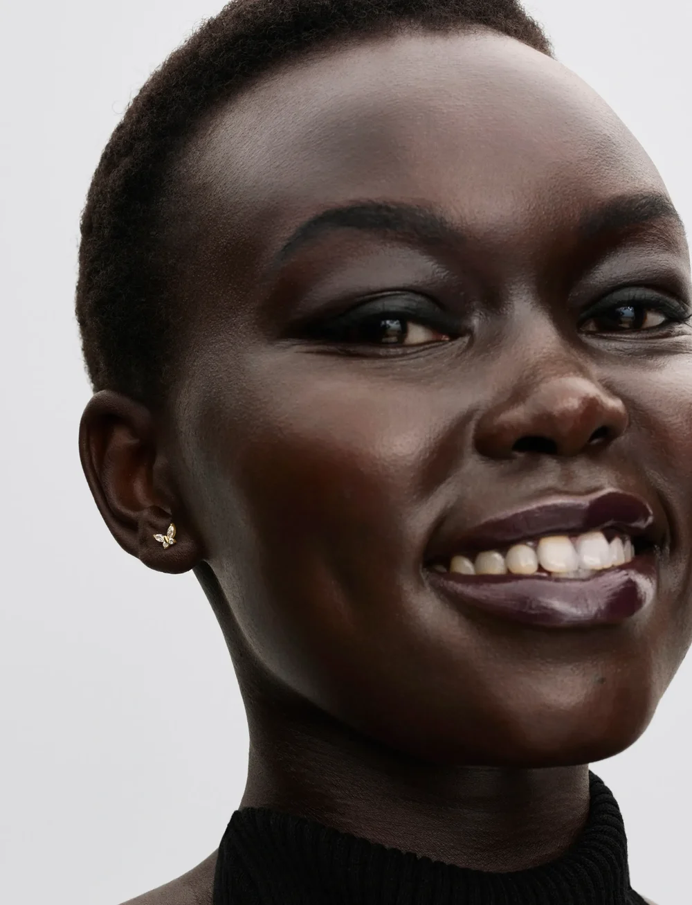 Pandora - Butterfly 14k gold-plated stud earrings with clear cubic zirconia - naastkõrvarõngad - clear - 0