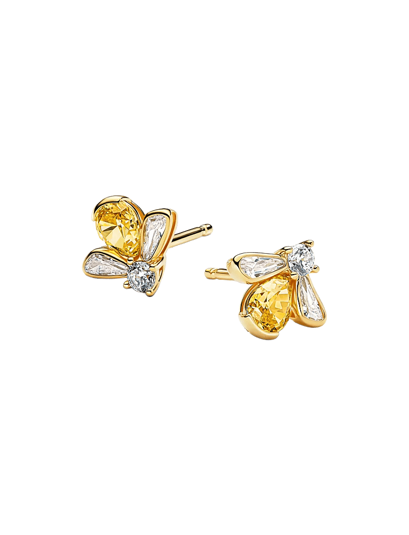 Pandora - Honey Bee Stud Earrings - stud earrings - yellow - 2