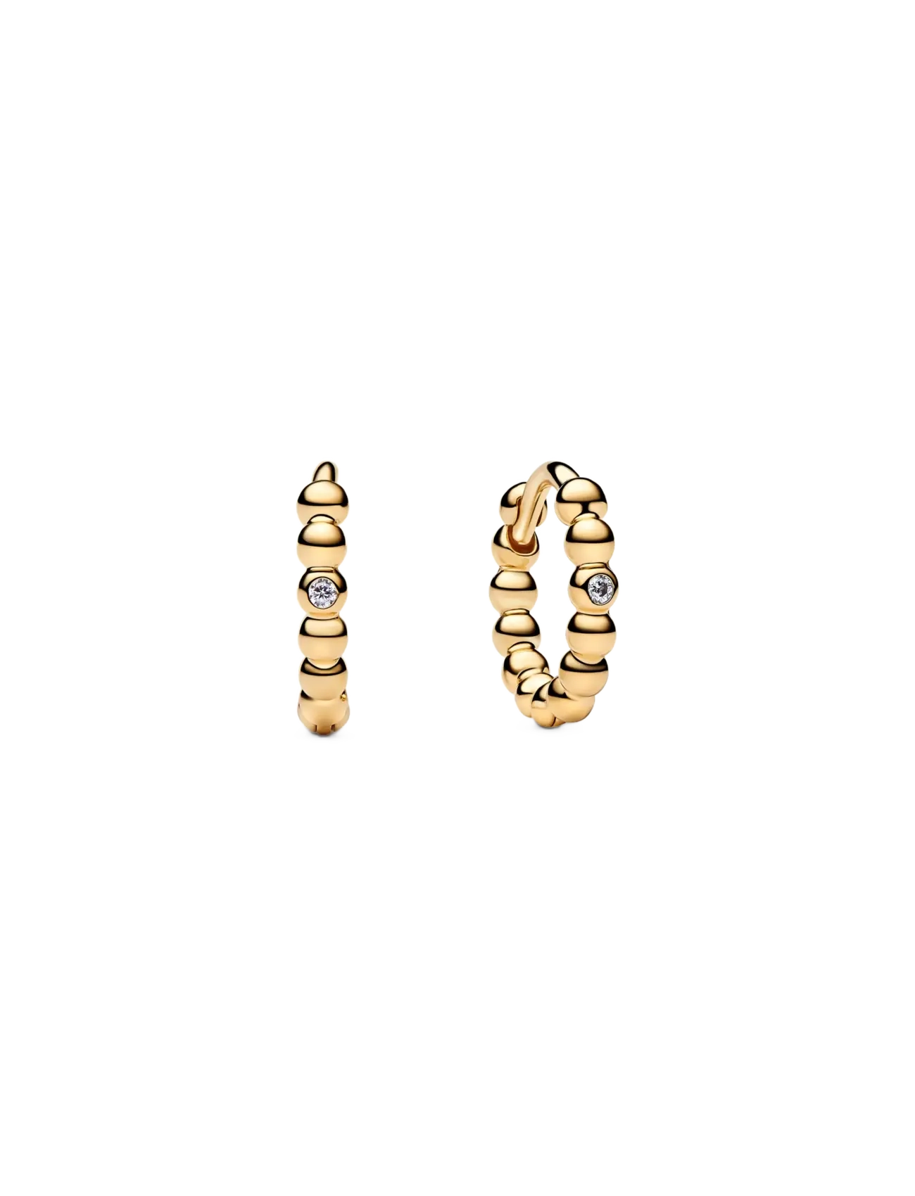 Pandora Beaded Huggie Earrings - Accessoarer - CLEAR / undefined