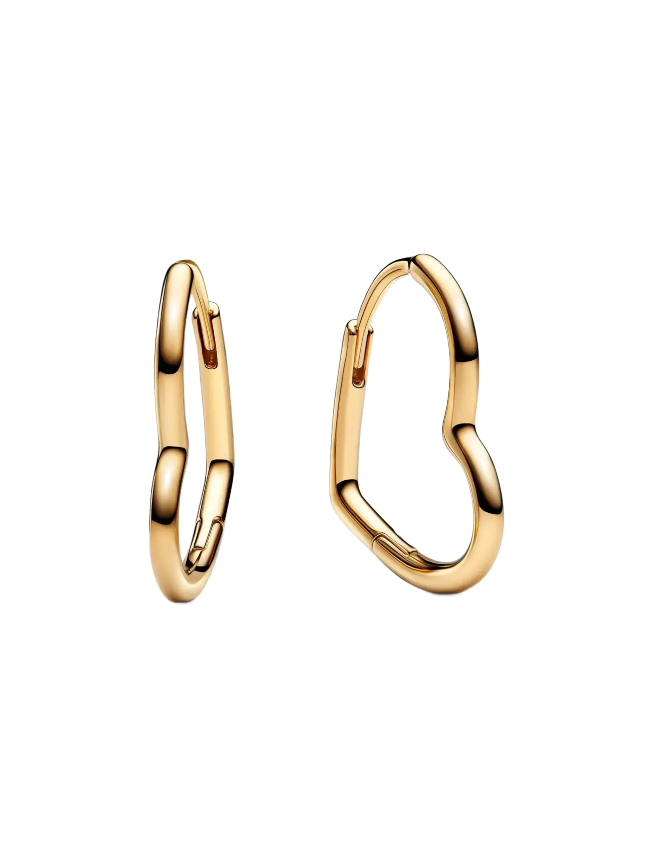 Pandora Small asymmetric heart 14k gold-plated hoop earrings - Accessoires - NO COLOR / undefined
