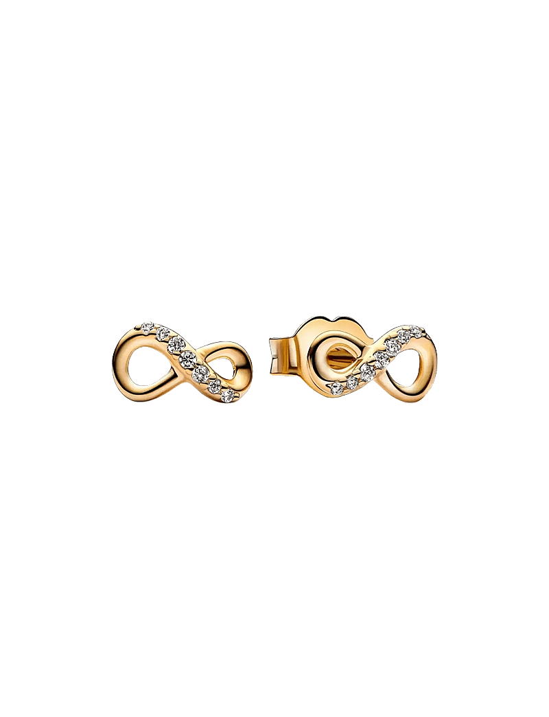 Pandora - Sparkling Infinity Stud Earrings - goujons - clear - 1