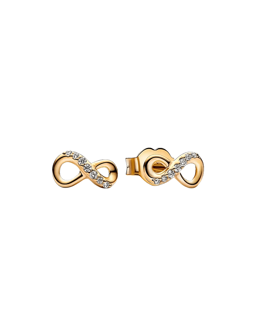 Pandora - Sparkling Infinity Stud Earrings - clear - 1
